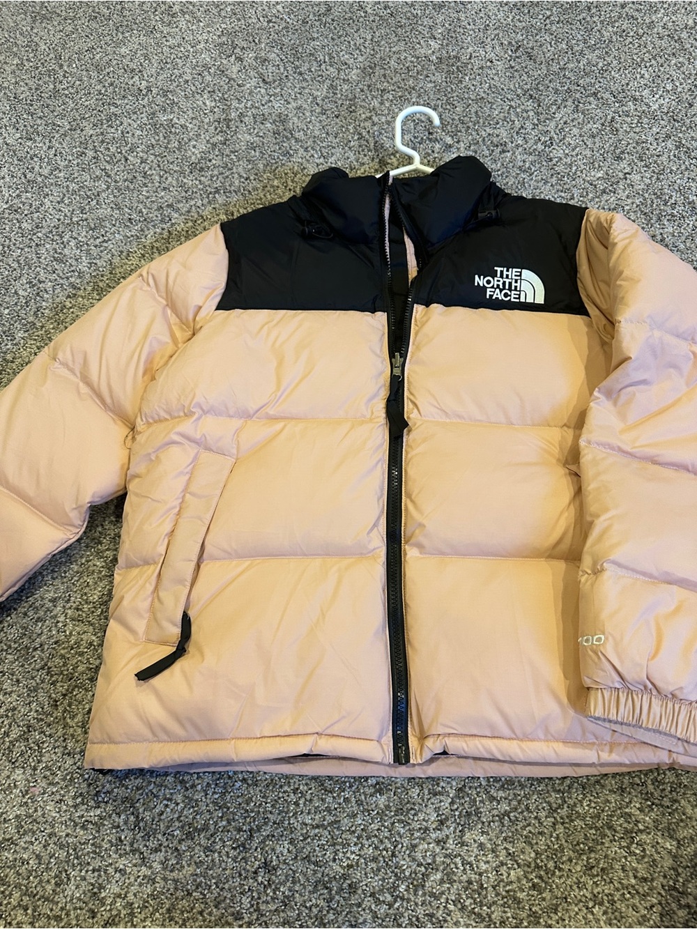 The North Face Pink and Black Puffer Jacket